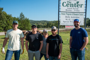 WRVEC Employees providing assistance at 2023 Plugged-In Grant Recipient, The Center (Gainesville). Pictured Left to Right: Nathan Stearns, David Scott, Kara Henson, Hunter Jones, and Thomas Tewes. 